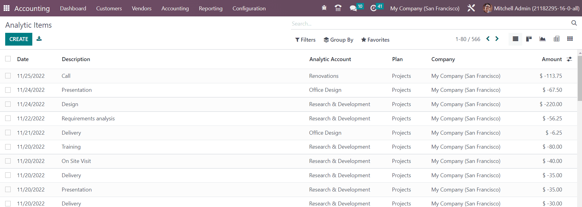 Odoo 16 accounting