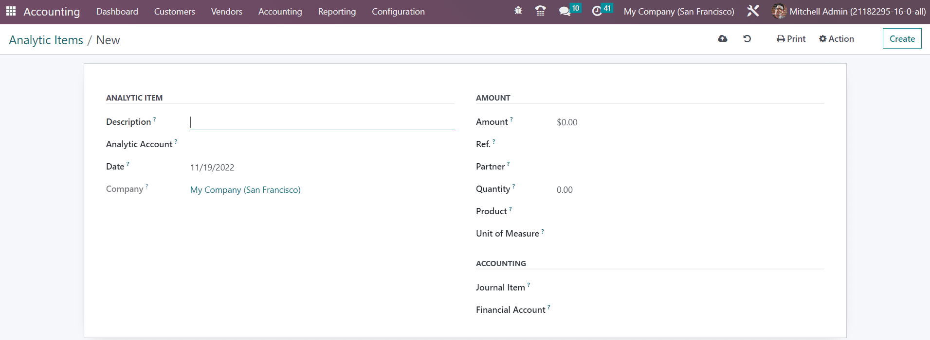 Odoo 16 accounting
