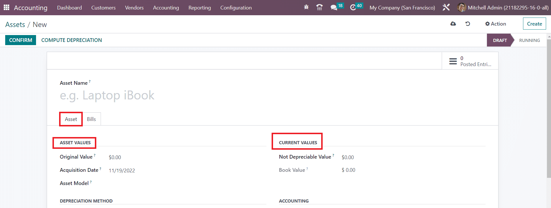 Odoo 16 accounting