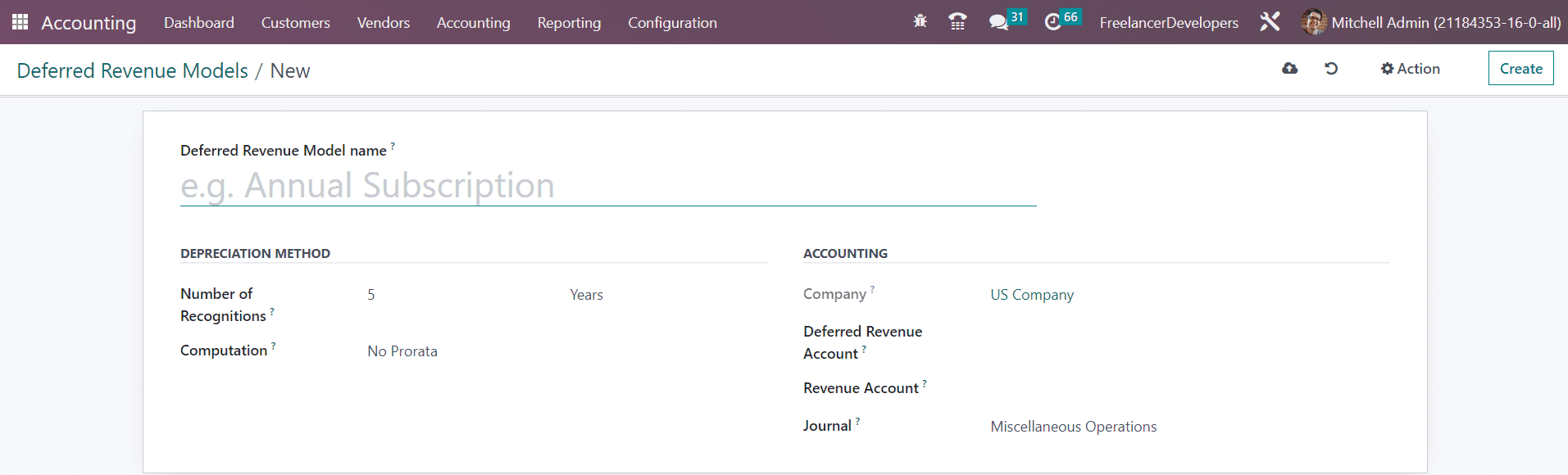Odoo 16 accounting