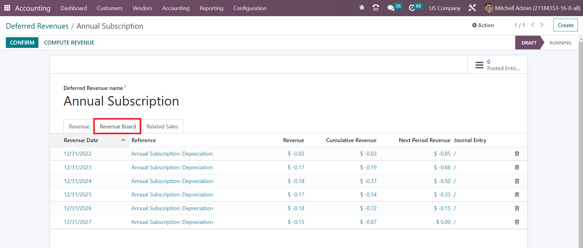 Odoo 16 accounting