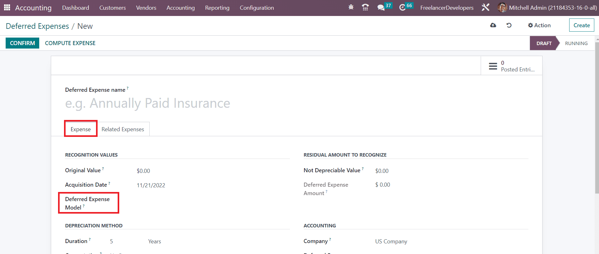 Odoo 16 accounting