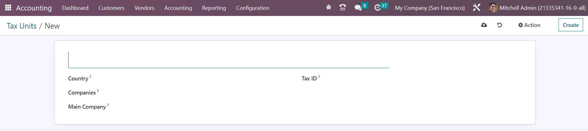 Odoo 16 accounting