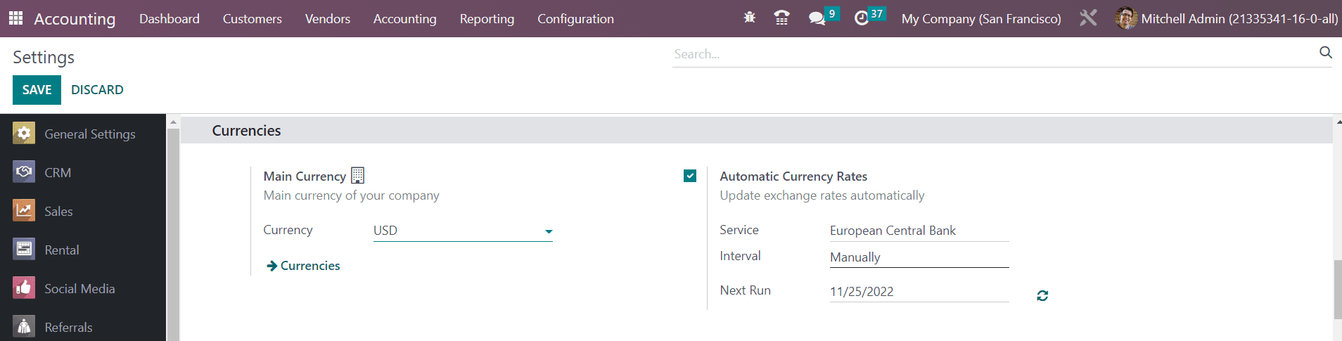 Odoo 16 accounting