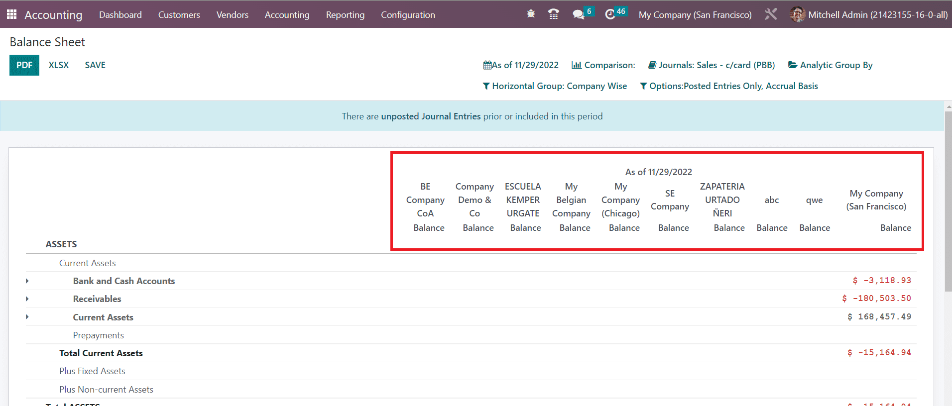 Odoo 16 accounting