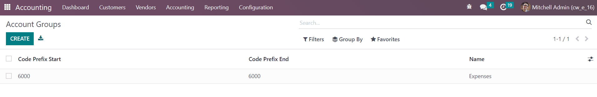 Odoo 16 accounting
