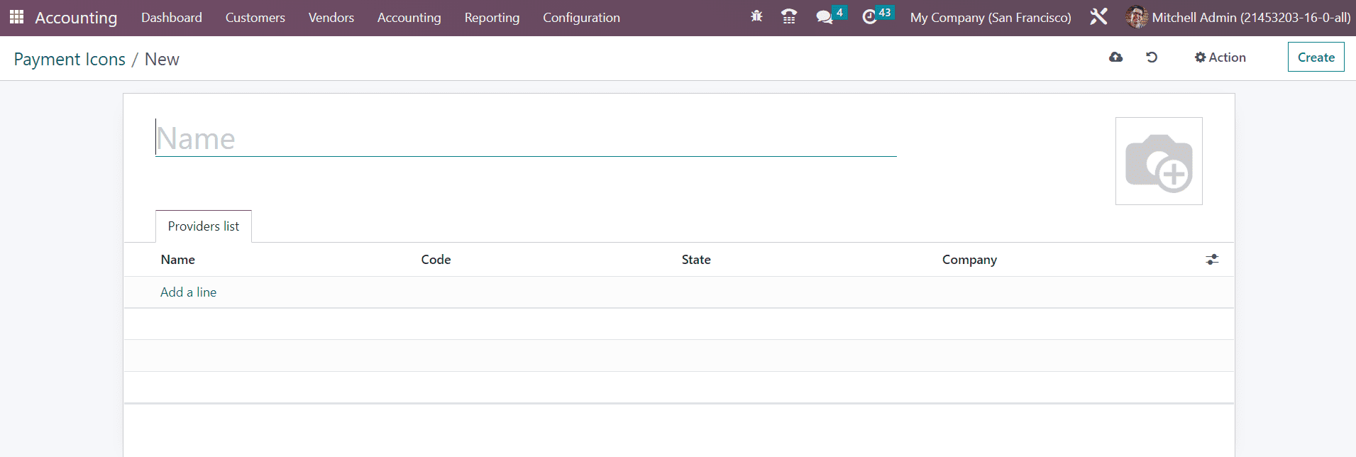 Odoo 16 accounting