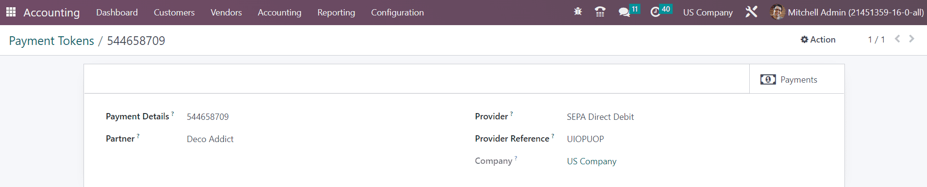 Odoo 16 accounting