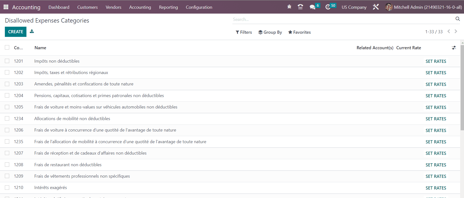 Odoo 16 accounting
