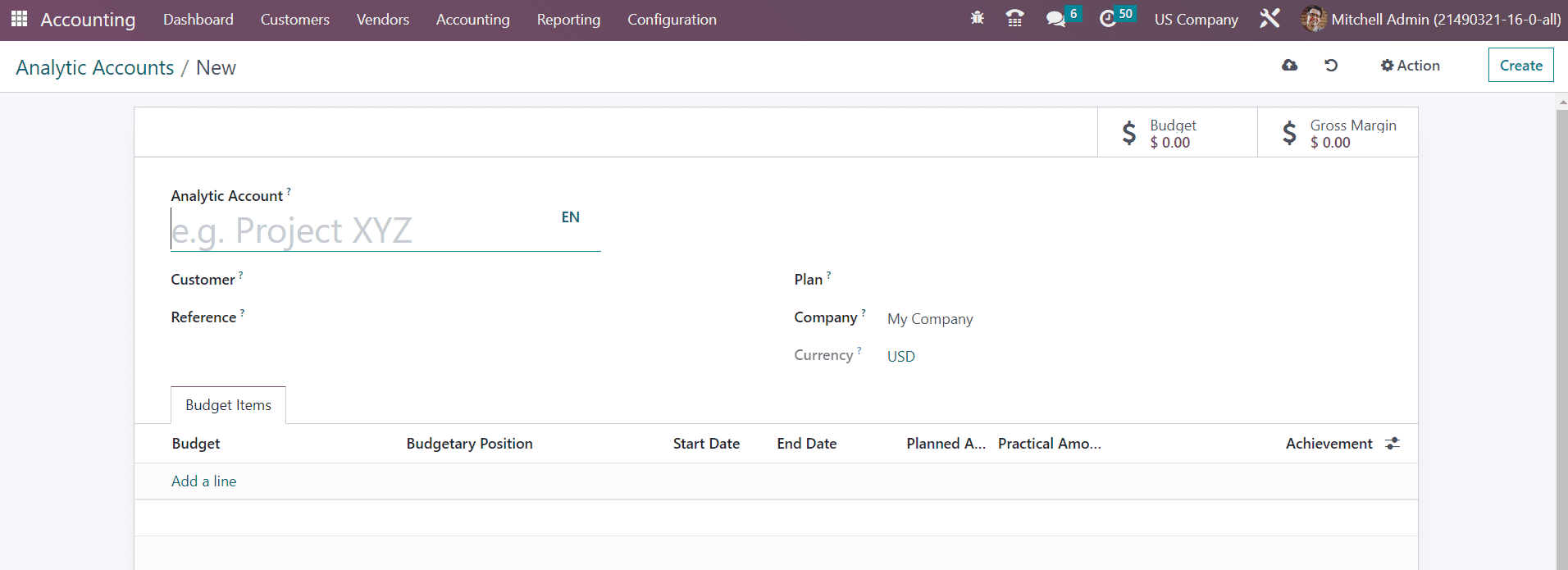Odoo 16 accounting