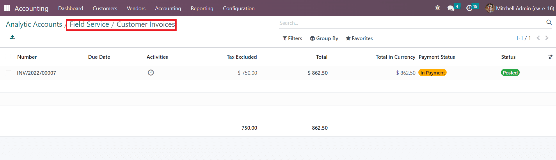 Odoo 16 accounting
