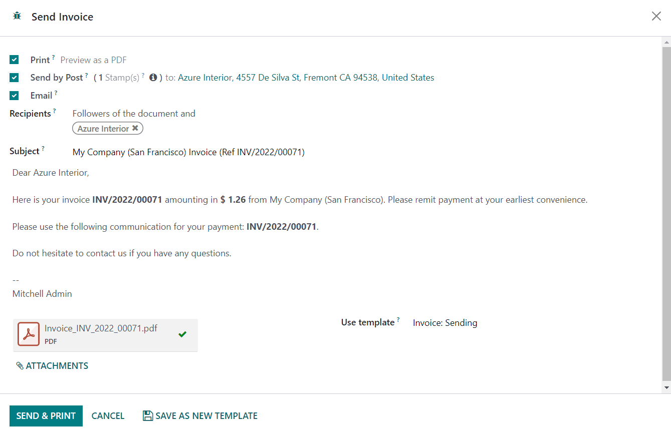 Odoo 16 accounting