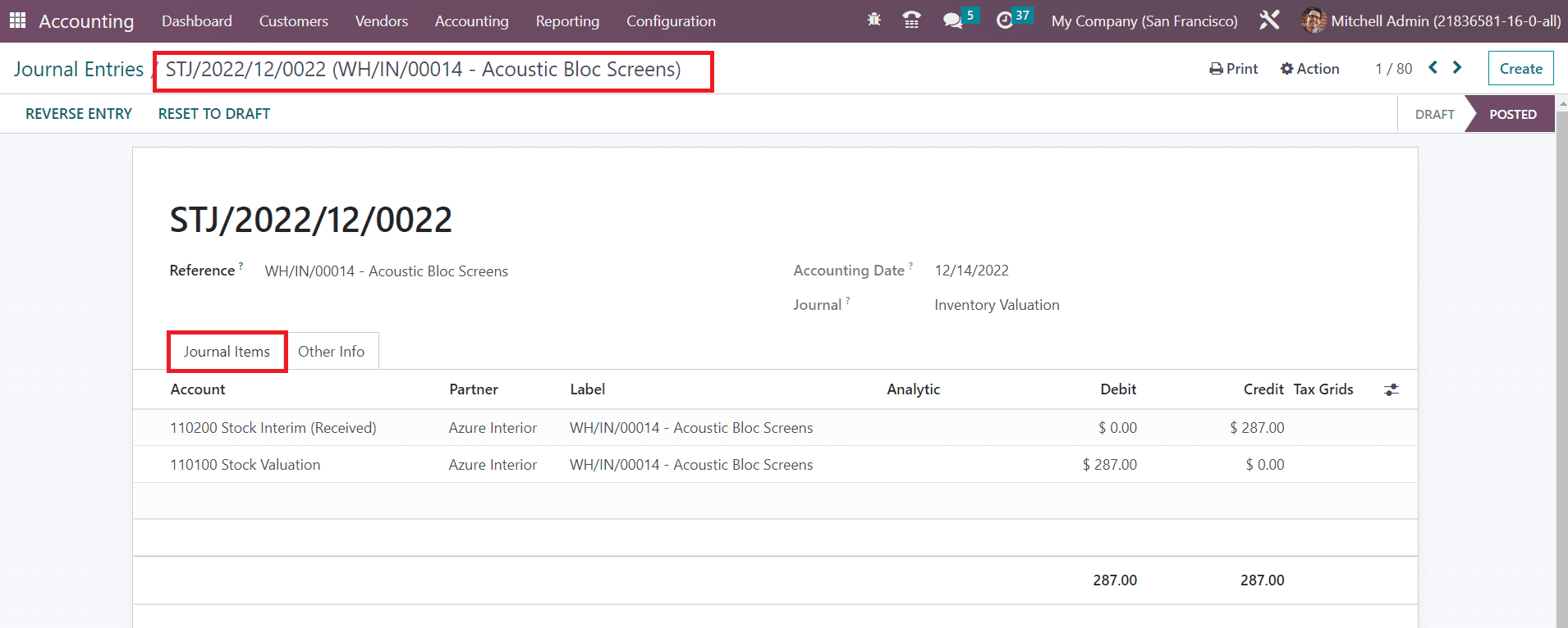 Odoo 16 accounting