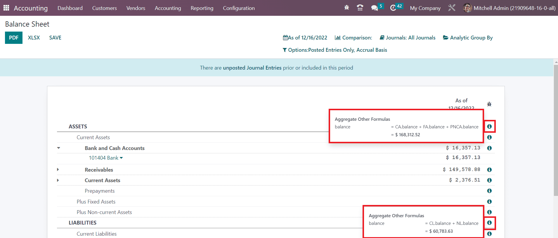Odoo 16 accounting