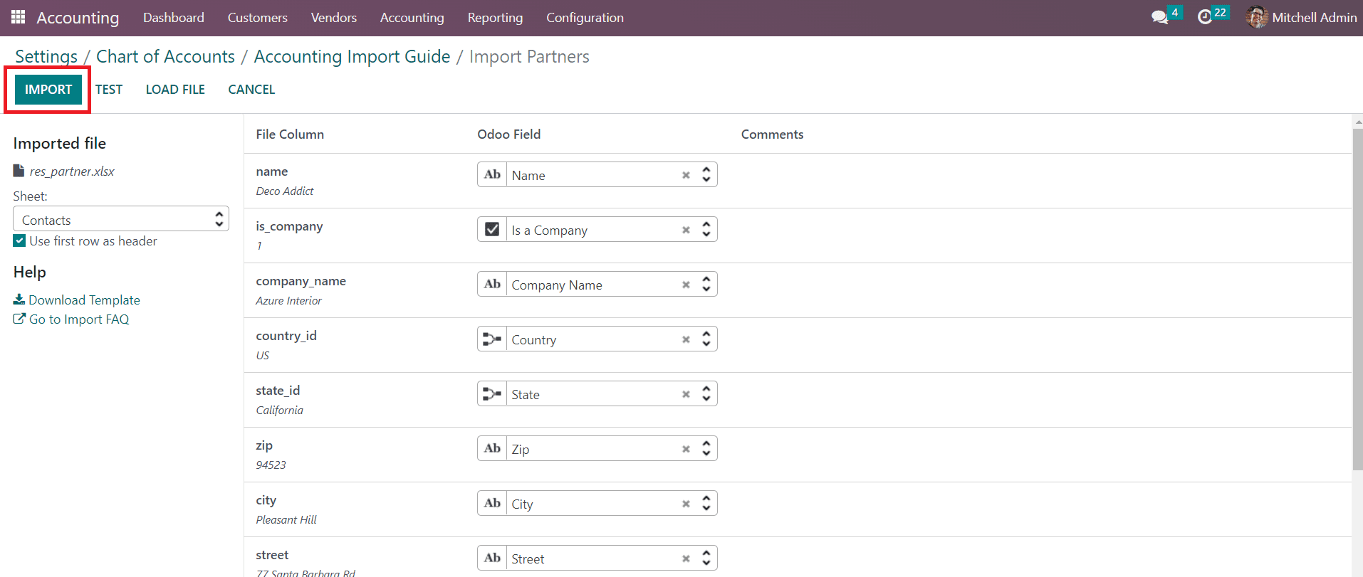 Odoo 16 accounting