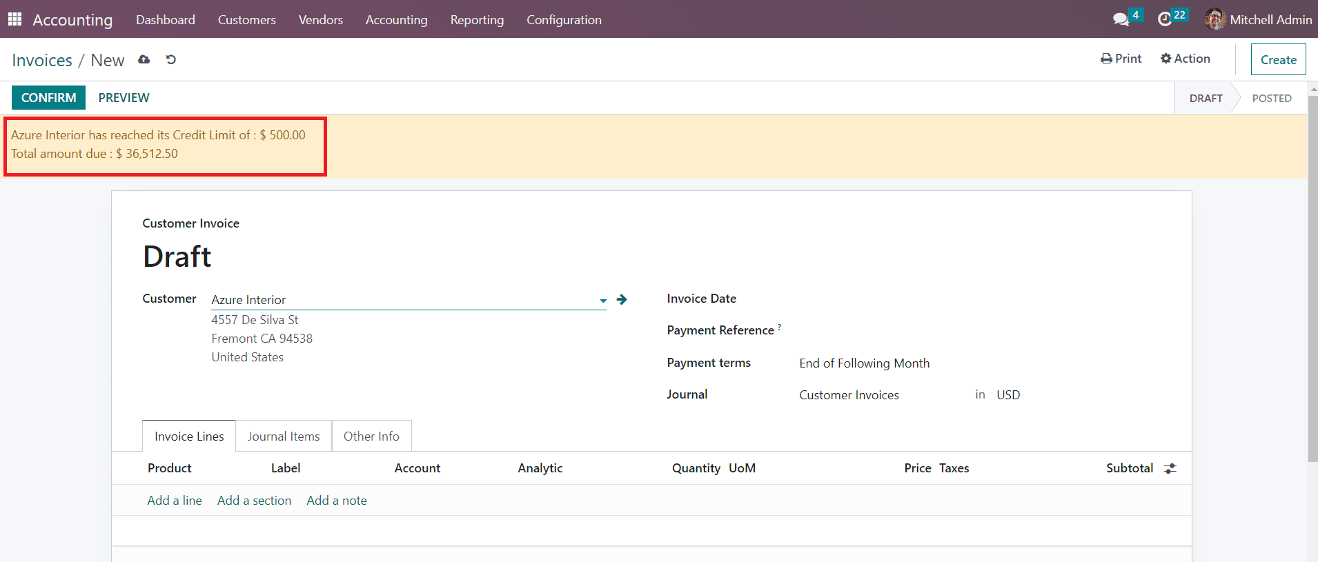 Odoo 16 accounting
