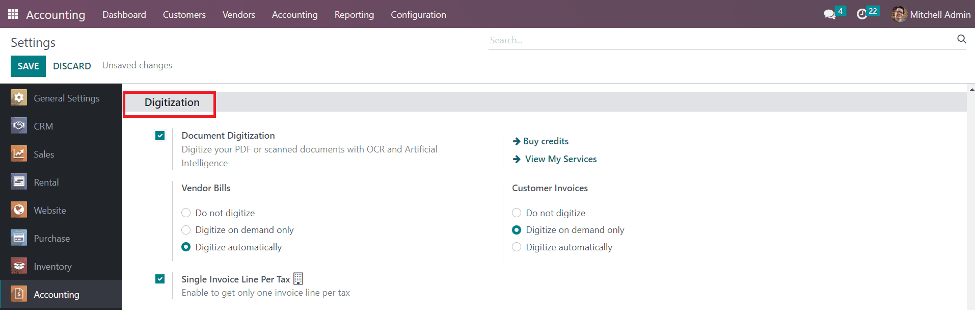 Odoo 16 accounting