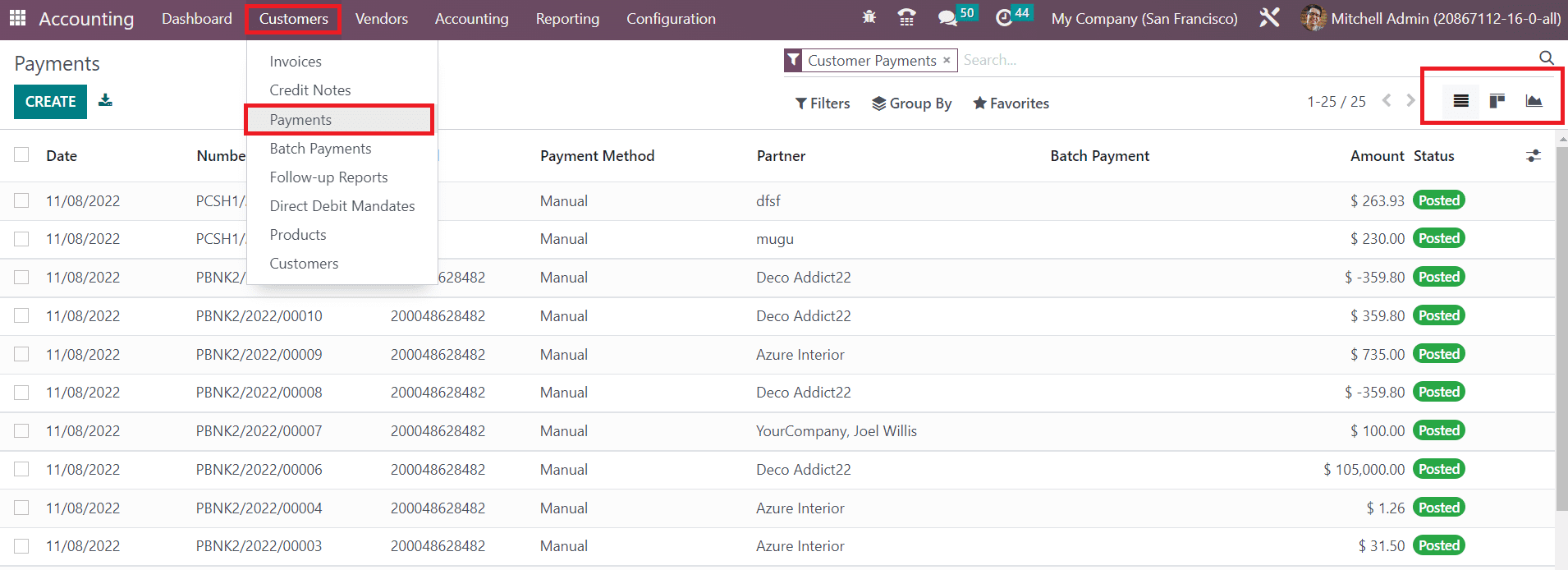 Odoo 16 accounting