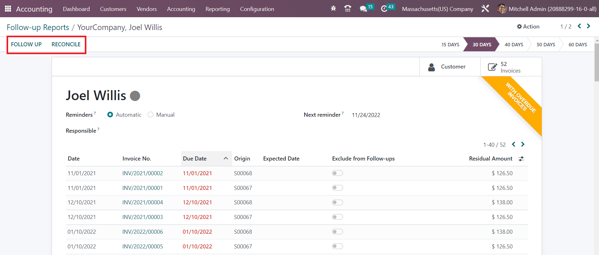 Odoo 16 accounting