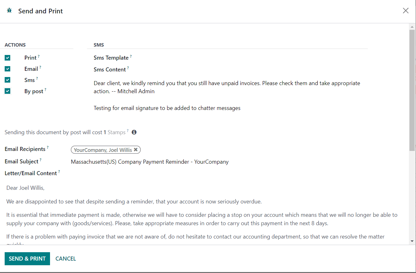 Odoo 16 accounting