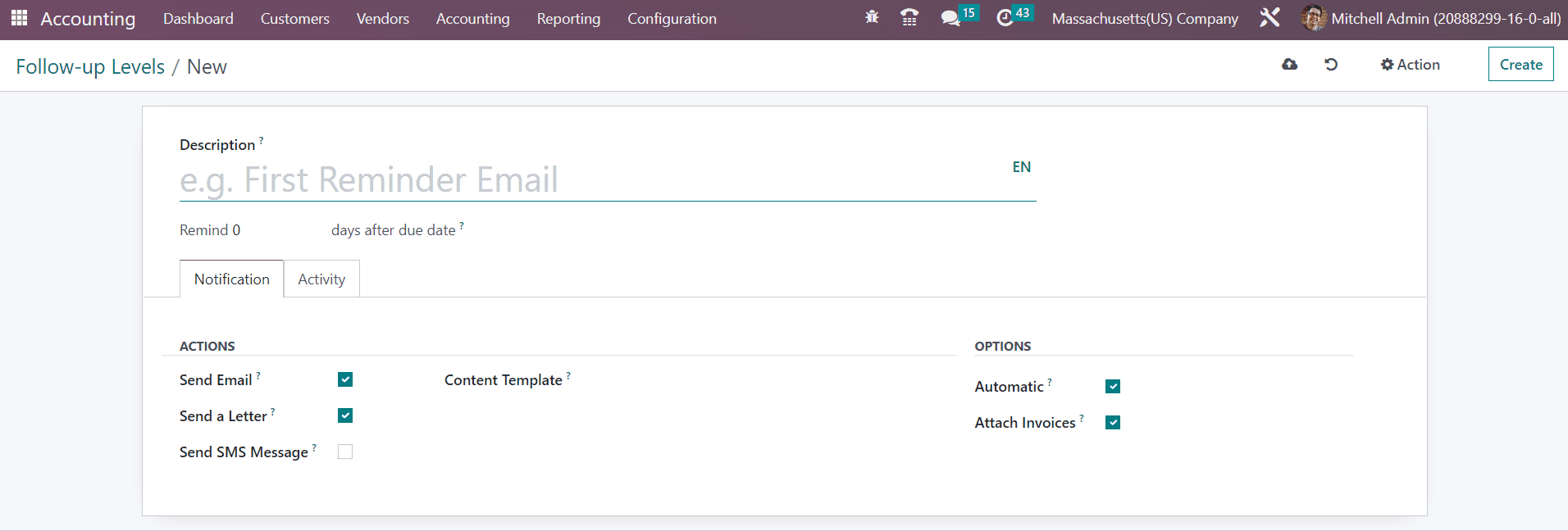 Odoo 16 accounting