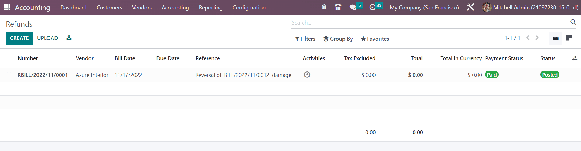 Odoo 16 accounting