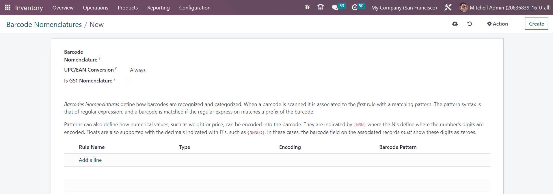 Odoo 16 inventory