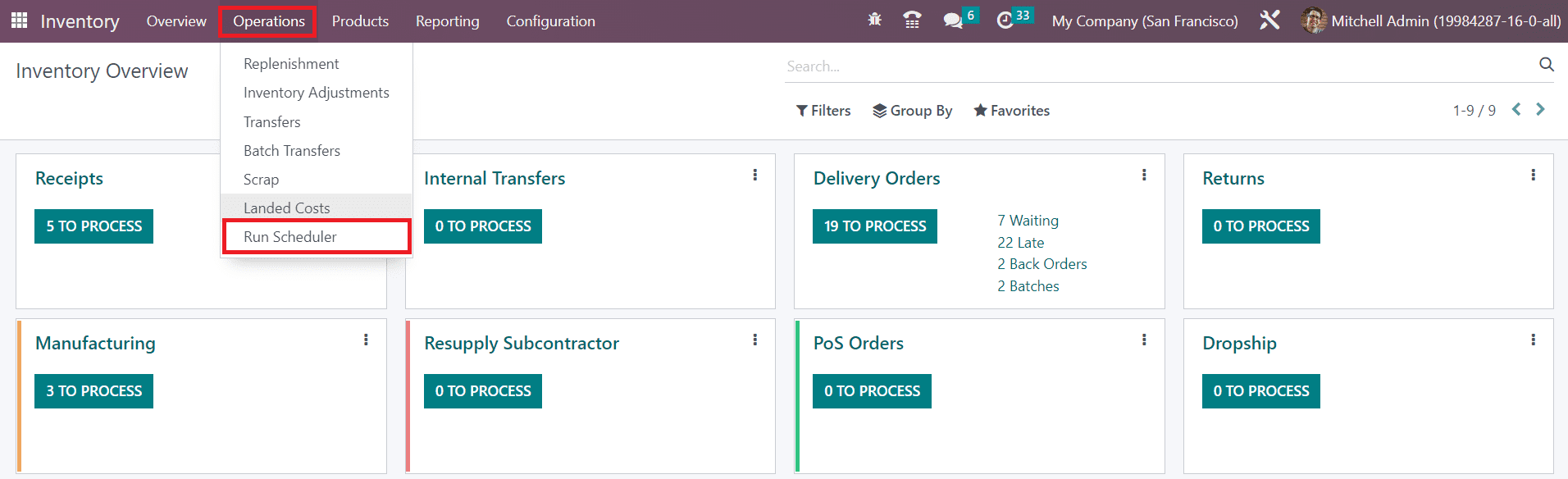 Odoo 16 inventory
