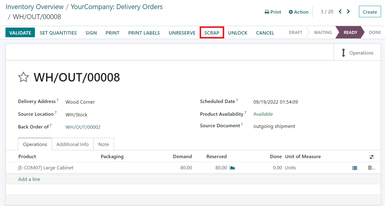 Odoo 16 inventory