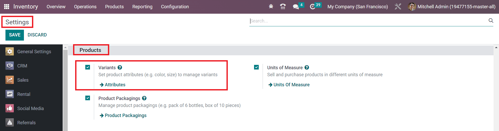Odoo 16 inventory