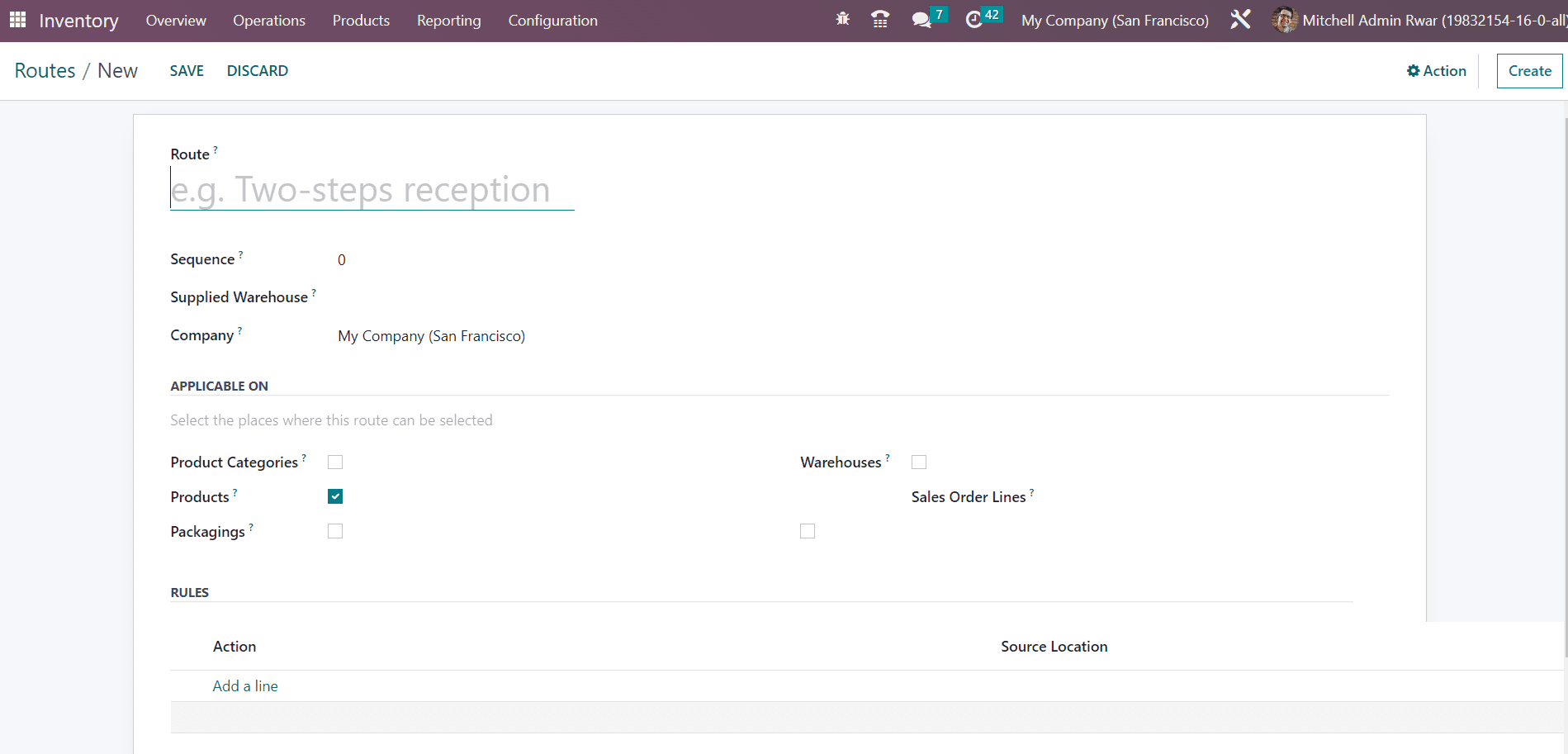 Odoo 16 inventory