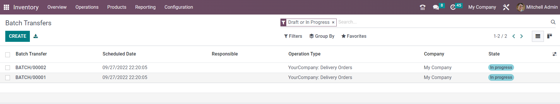 Odoo 16 inventory