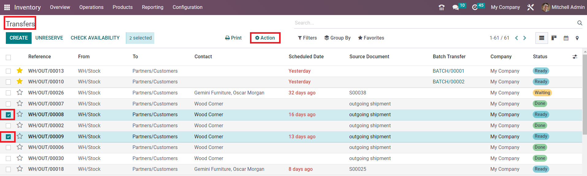 Odoo 16 inventory