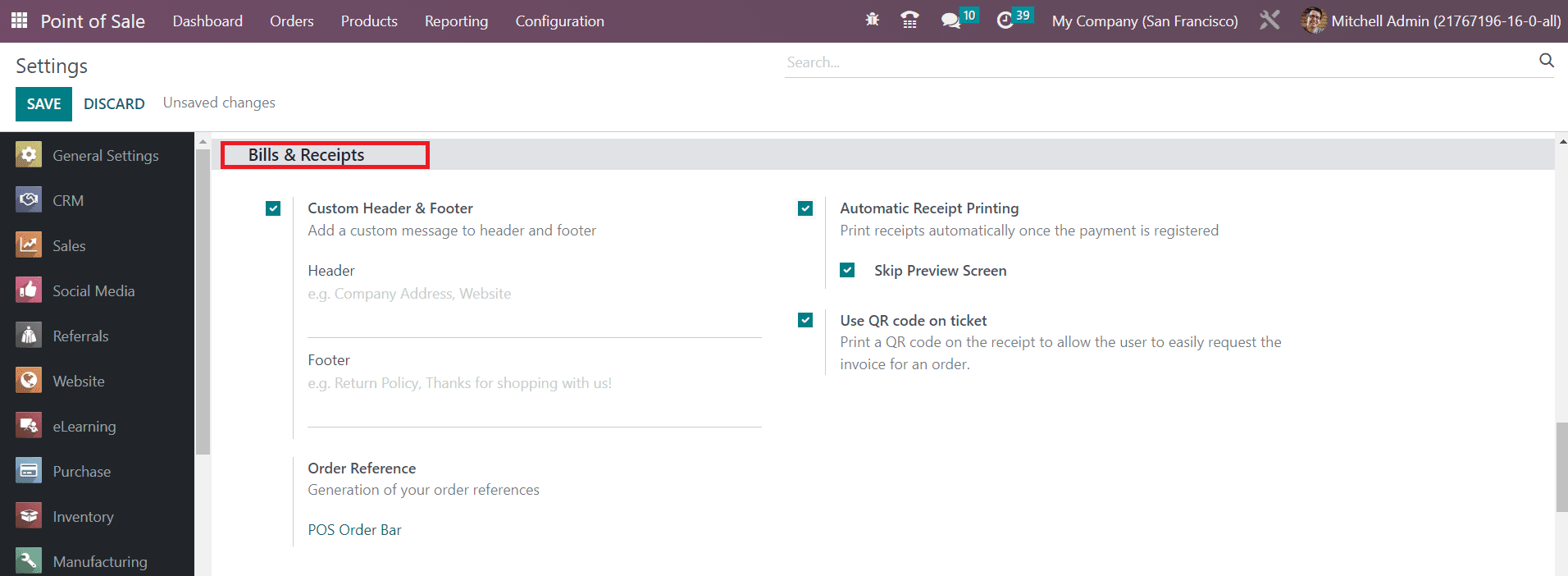 Odoo 16 pos