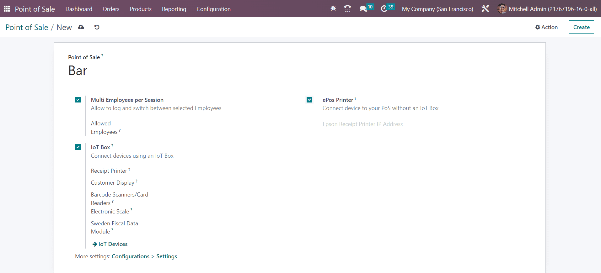 Odoo 16 pos
