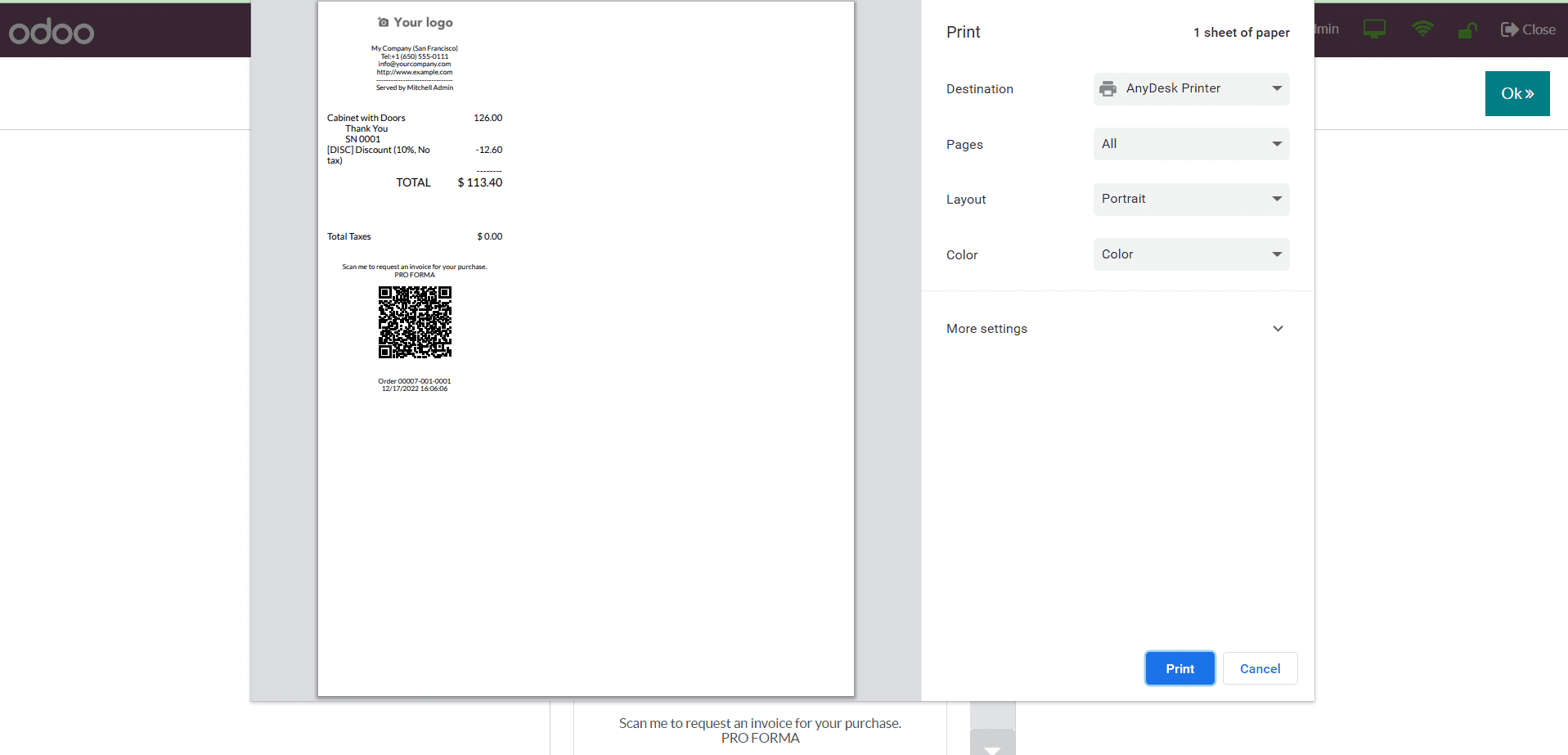 Odoo 16 pos