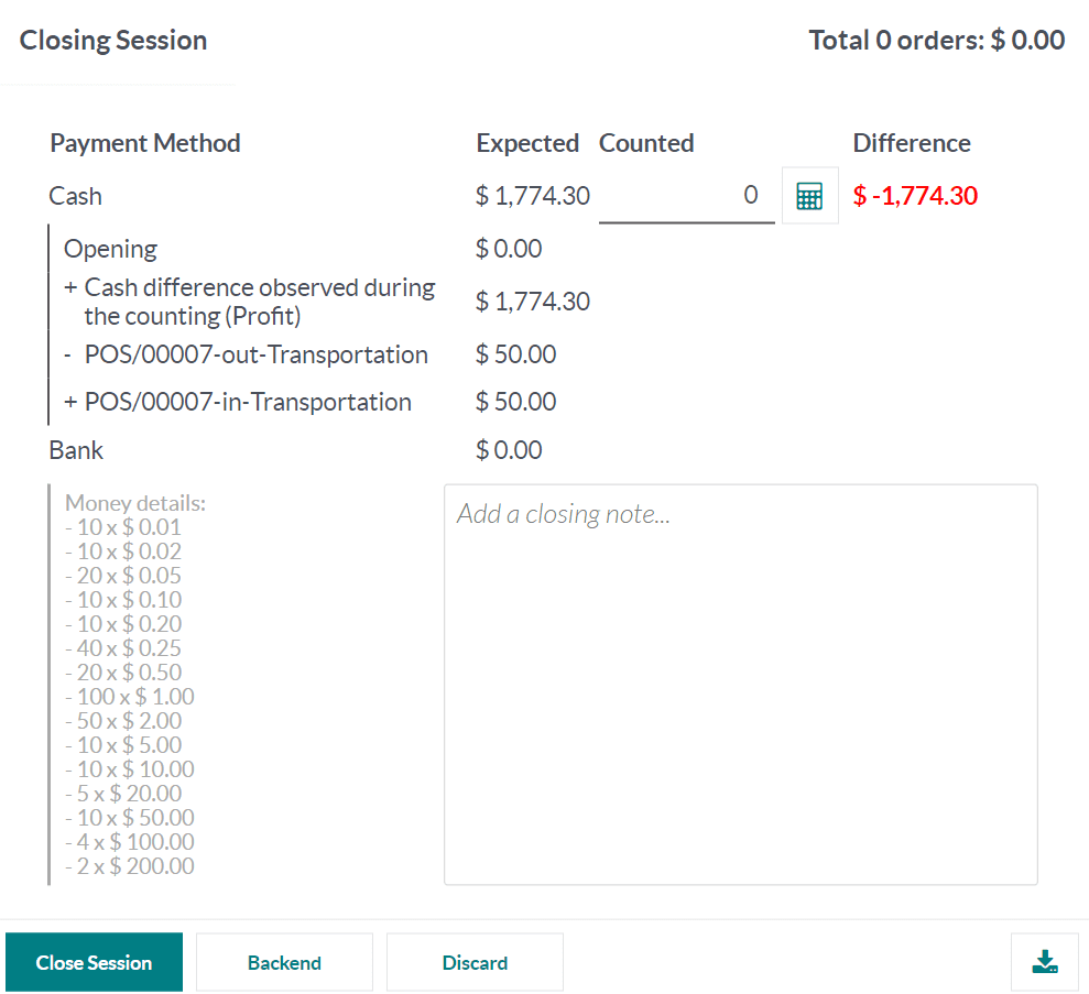 Odoo 16 pos