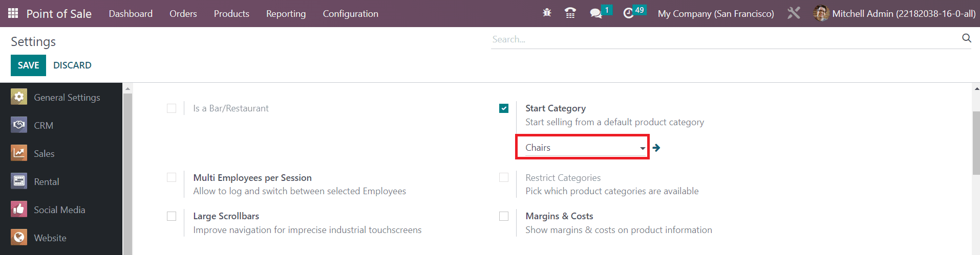 Odoo 16 pos