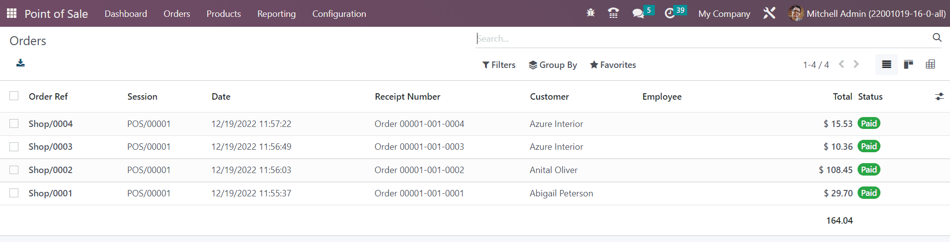 Odoo 16 pos