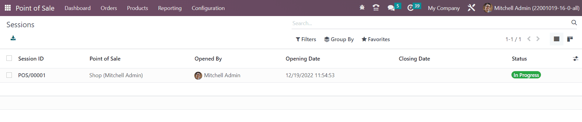Odoo 16 pos