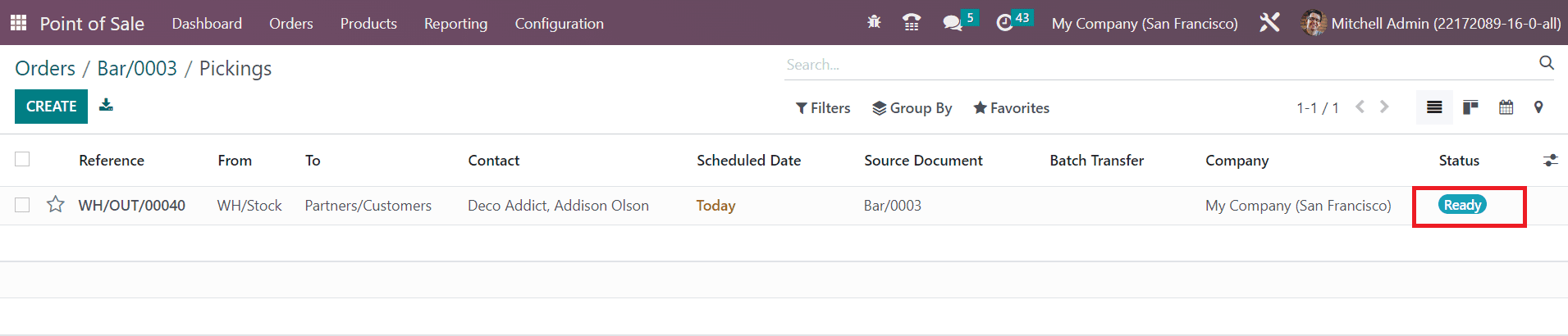 Odoo 16 pos